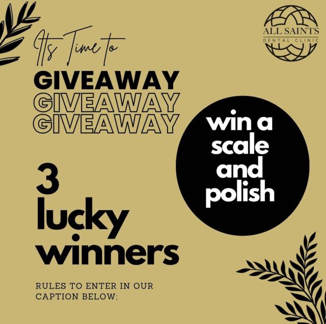 follow these steps to enter:

1)like this post and you must be following @allsaintsdental 

2)tag 3 friends in the comments

3) share on your story and tag us for a bonus entry
 
winners will be announced once we hit 4k followers!🥳🥳
 
GOOD LUCK!!
#giveaway #allsaintsdentalclinic #birmingham