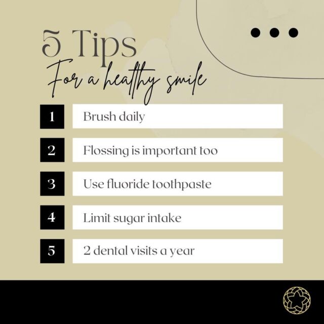 5 TIPS FOR A HEALTHY SMILE!😁

1. BRUSH YOUR TEETH EVERY DAY 🦷
You’ve no doubt been hearing this advice from your parents and your dentist for years: “Brush your teeth twice a day!” Brushing removes leftover food particles that combine with your saliva to form plaque, a clear sticky substance in which bacteria thrives. When left on the teeth, this bacteria can cause cavities, tooth decay, and gum disease 👀

2. FLOSSING IS JUST AS IMPORTANT AS BRUSHING!
You’re not fooling your hygienist and dentist. They know when you haven’t been flossing! 😅Flossing is important because it clears away the plaque from the hard-to-reach places that brushing alone can’t reach such as between teeth. If plaque remains in these places, it can lead to gum disease, which is linked to cardiovascular issues, diabetes and even Alzheimer’s.

3. USE TOOTHPASTE WITH FLUORIDE 🪥
Toothpastes should include fluoride because fluoride helps strengthen your teeth’s enamel. Using a toothpaste with fluoride can reverse early signs of tooth decay such as weakened spots in the enamel or exposed roots that could eventually become cavities.

4. LIMIT SUGAR INTAKE, INCLUDING SUGARY DRINKS 🥤 
Sugar is a major contributor to tooth decay because it feeds the bacteria that live in our mouths. These bacteria feed off of the leftover food particles on the teeth, and if the food contains a high sugar content, bacteria can multiply even faster. Cutting down on sugar in your diet will help keep oral bacteria under control.

5. SEE YOUR DENTIST TWICE YEARLY 📆
Having routine dental exams with your dentist is essential to preserving your oral health. Your dentist can diagnose and treat early signs of tooth decay before they become severe, helping you avoid complex and expensive dental procedures. They will also perform X-rays to ensure the roots of your teeth are still solid and stable. (If you need a dentist hit the link in our bio so we can help!)

#healthysmile #dentalfactsandtips #dentalfactsdaily #dentalfacts #KeepingBirminghamSmiling #dentalclinic #dentistry #ukdentistry #birminghamuk #birmingham #privatedentistry #kingsheath #emergencydentist #restorativedentistry #dentalrestoration